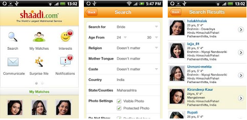 shadi com app download for android