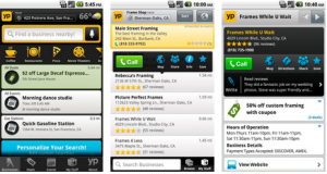 Yellow pages android app