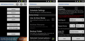 SMS backup restore android app