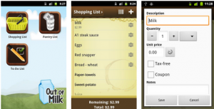 out of milk android app